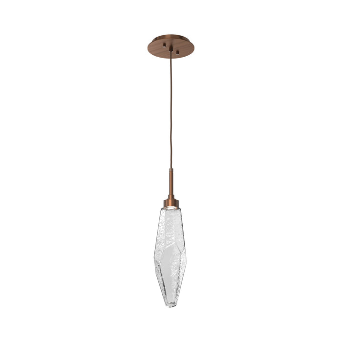 Rock Crystal LED Pendant Light in Oil Rubbed Bronze/Clear (Medium).