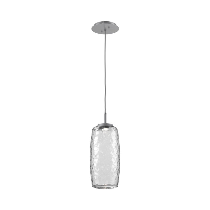 Vessel LED Pendant Light in Classic Silver/Clear.