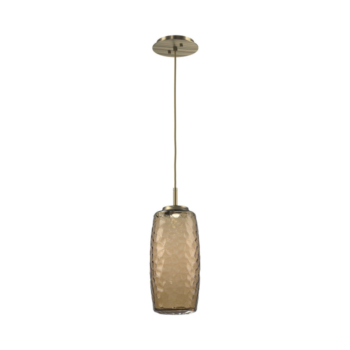 Vessel LED Pendant Light in Heritage Brass/Bronze.