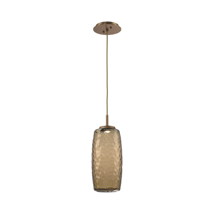 Vessel LED Pendant Light in Novel Brass/Bronze.