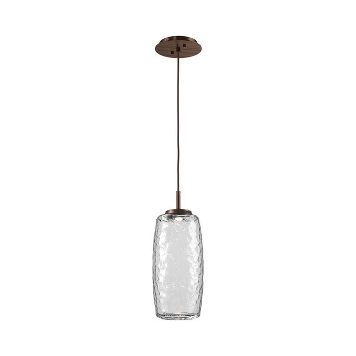 Vessel LED Pendant Light in Oil Rubbed Bronze/Clear.