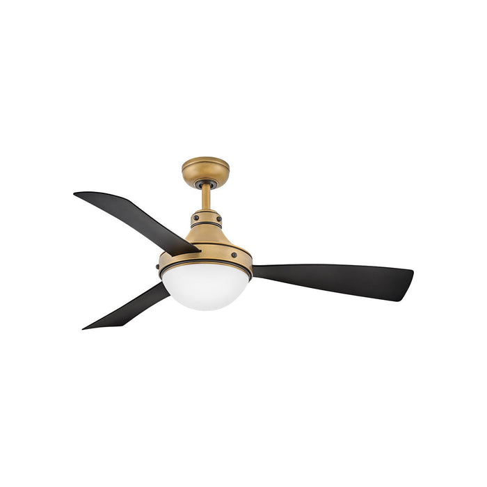 Oliver LED Ceiling Fan in Heritage Brass (50-Inch).