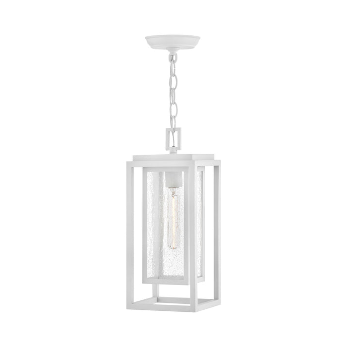 Republic Outdoor Pendant Light in Textured White (Bulb Not Included).