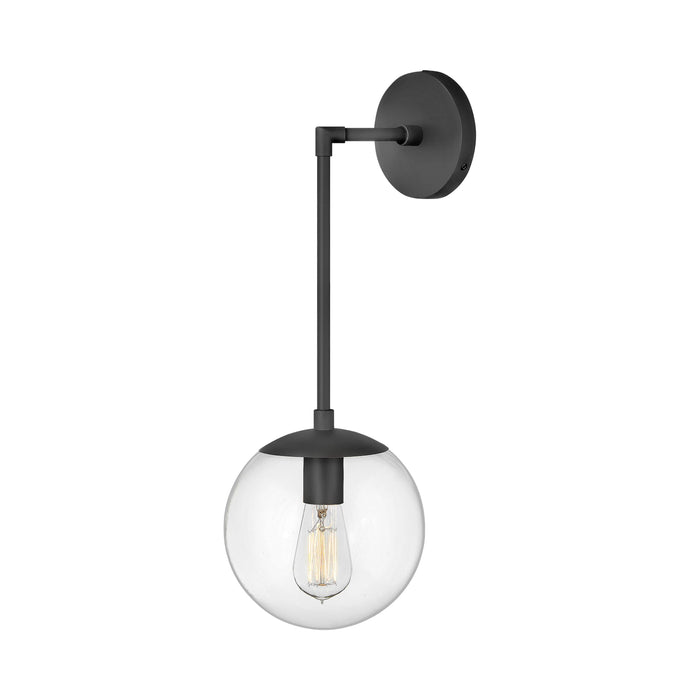 Warby Wall Light in Black/Clear.