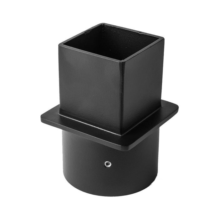 2.5" Square to 3" Round Post Adapter in Coastal Black.