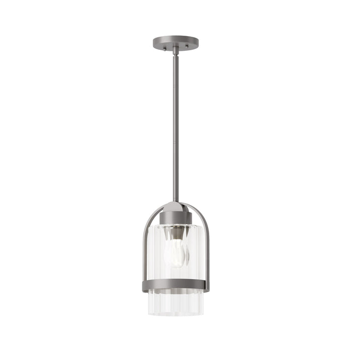 Alcove Outdoor Pendant Light in Coastal Burnished Steel (Clear Glass).