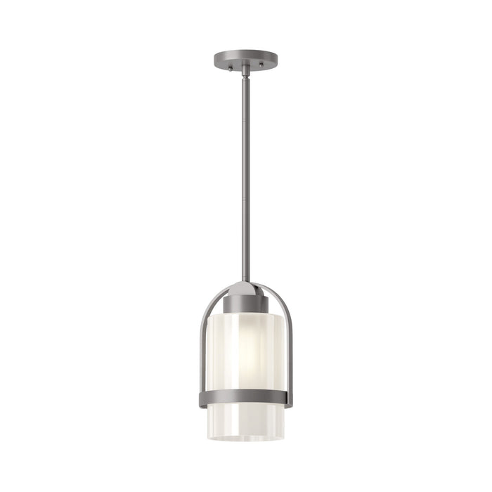 Alcove Outdoor Pendant Light in Coastal Burnished Steel (Frosted Glass).