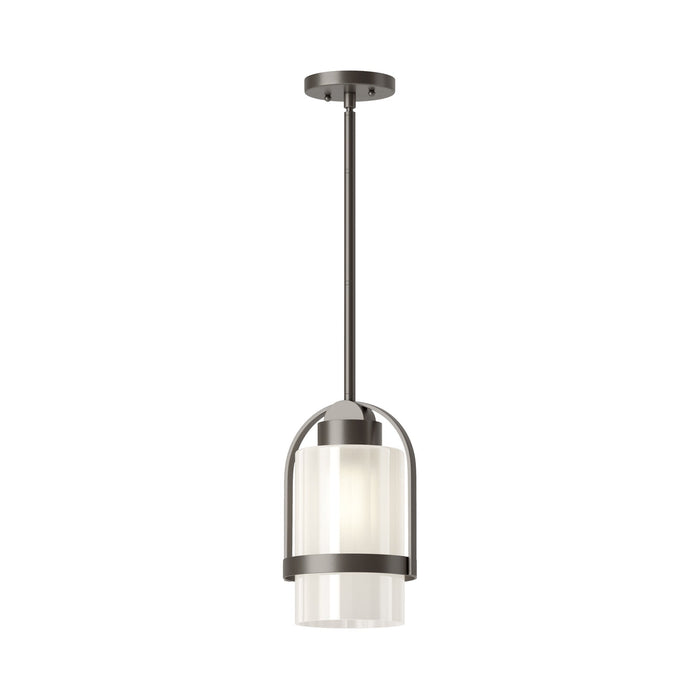 Alcove Outdoor Pendant Light in Coastal Dark Smoke (Frosted Glass).