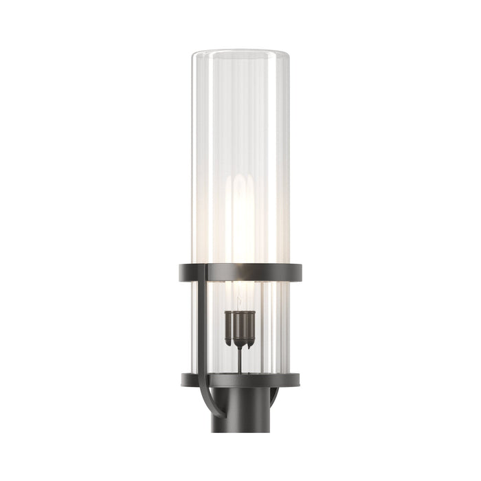 Alcove Outdoor Post Light in Coastal Black (Clear Glass).