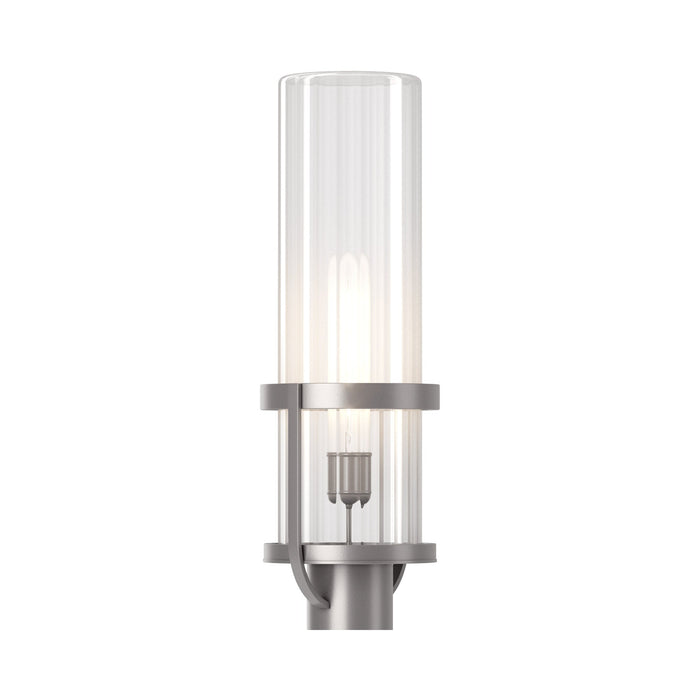 Alcove Outdoor Post Light in Coastal Burnished Steel (Clear Glass).