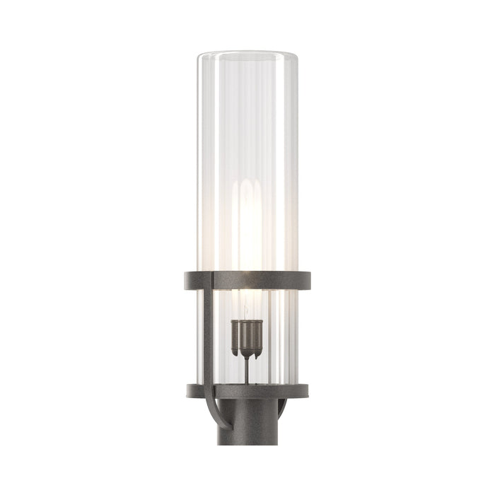 Alcove Outdoor Post Light in Natural Iron (Clear Glass).