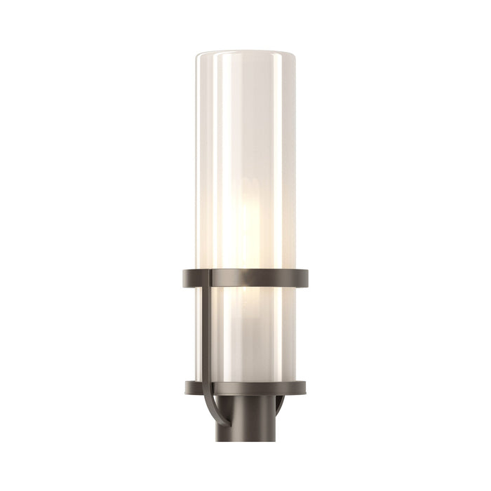 Alcove Outdoor Post Light in Coastal Dark Smoke (Frosted Glass).