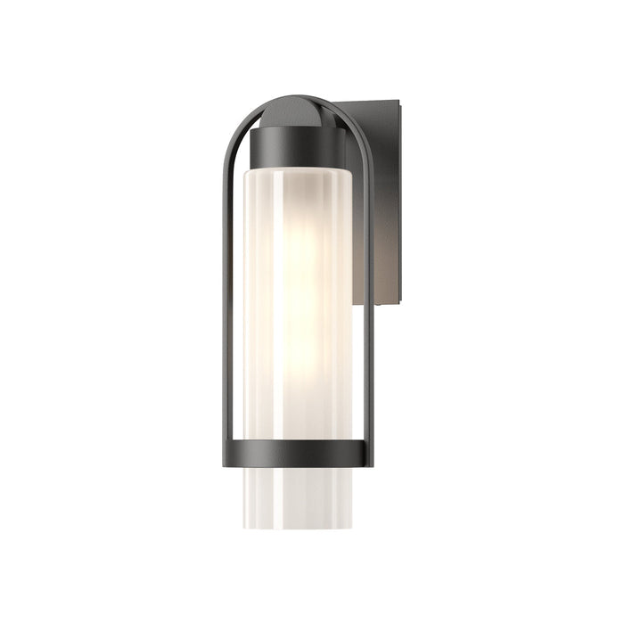 Alcove Outdoor Wall Light in Coastal Black/Frosted Glass (Small).