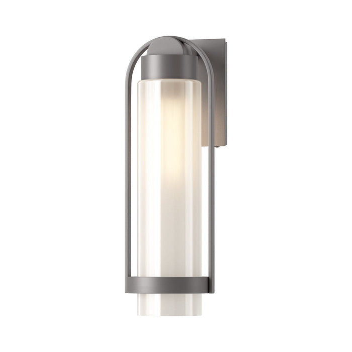 Alcove Outdoor Wall Light in Coastal Burnished Steel/Frosted Glass (Medium).