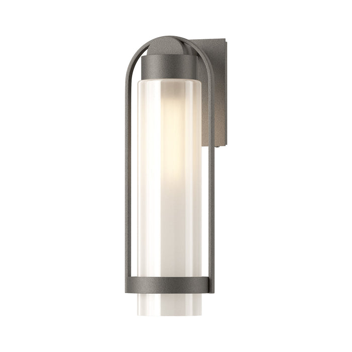 Alcove Outdoor Wall Light in Natural Iron/Frosted Glass (Medium).