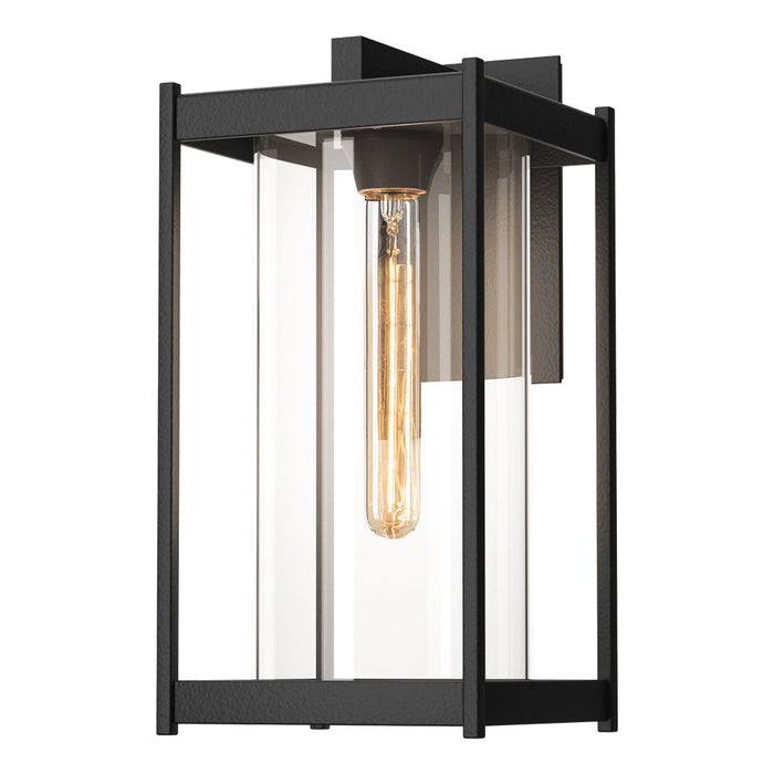 Cela Outdoor Wall Light in Coastal Black (Clear Glass/Large).