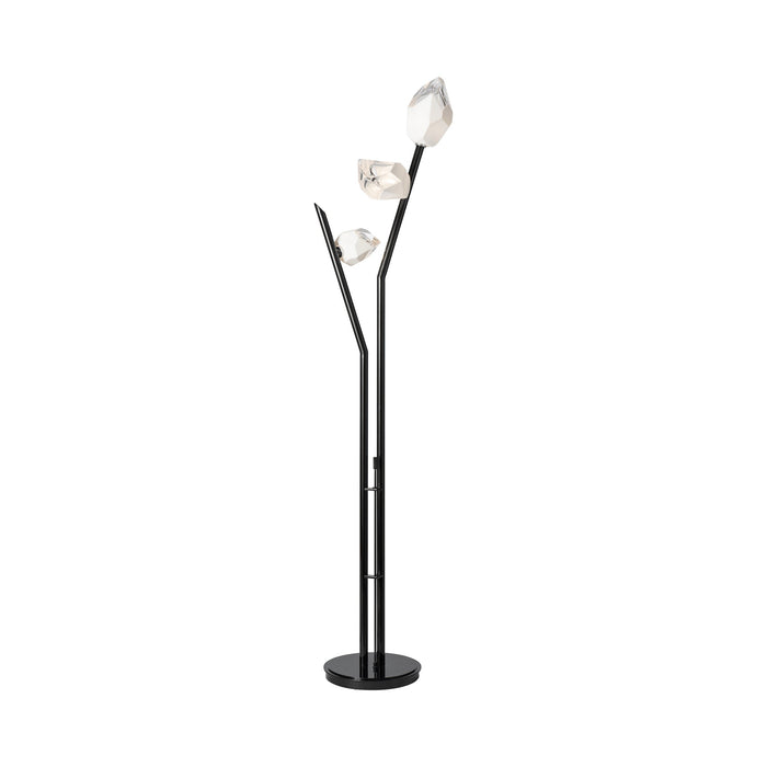 Chrysalis Floor Lamp in Ink/Matte White Glass.