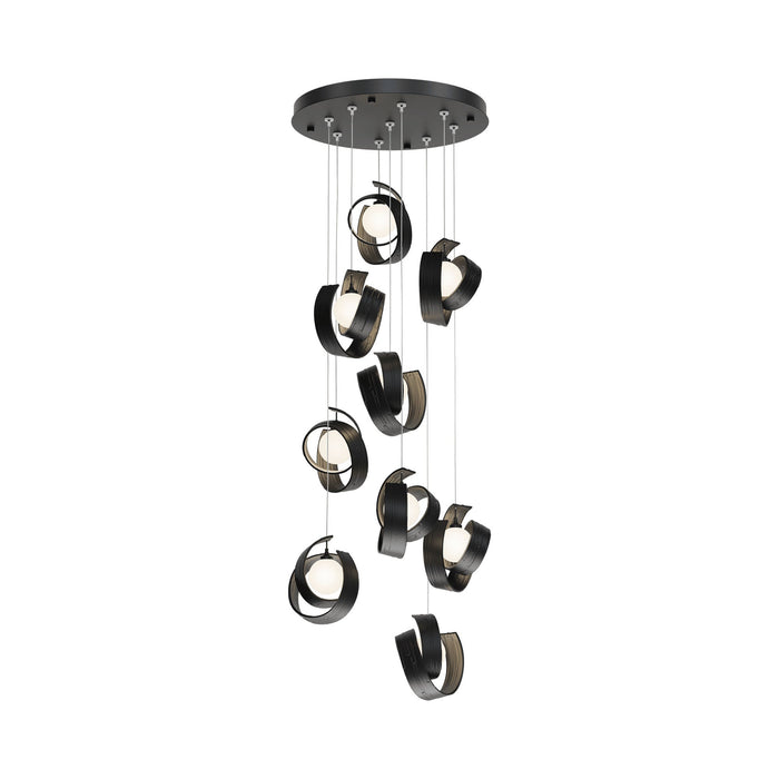 Riza Pendant Light in Black (Standard/ 9-Light).