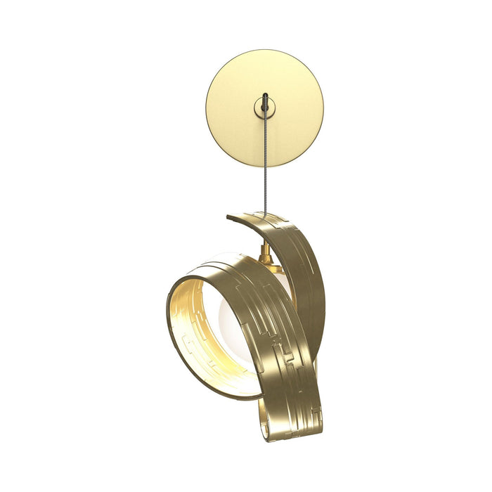 Riza Wall Light in Modern Brass.