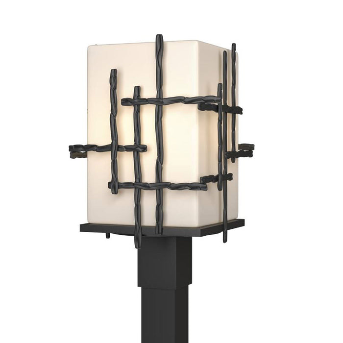 Tura Outdoor Post Light in Coastal Black (Clear Glass).