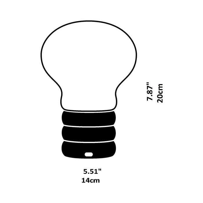 B.Bulb LED Table Lamp - line drawing.