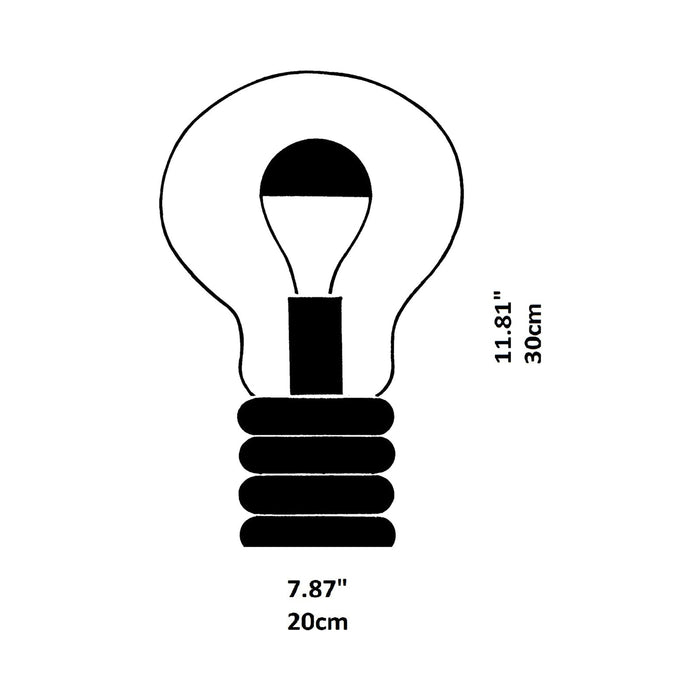 Bulb Table Lamp - line drawing.