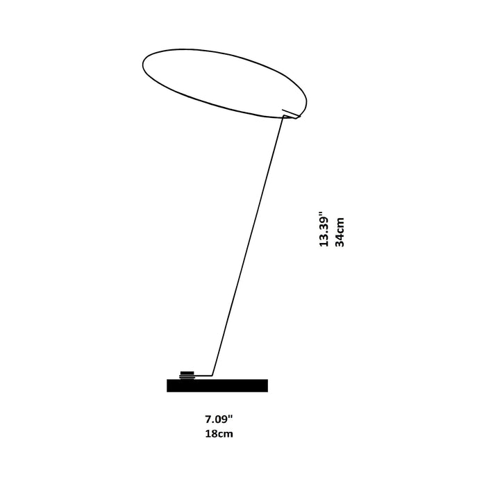 Koyoo LED Table Lamp - line drawing.