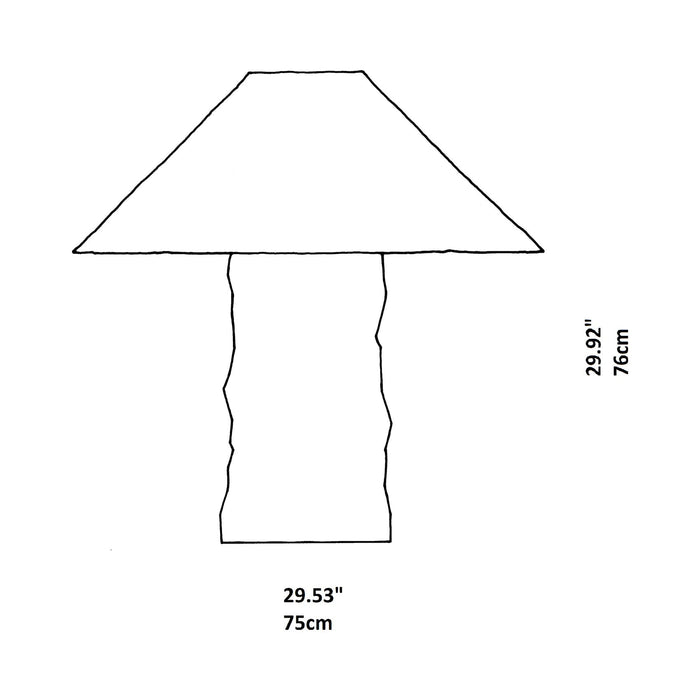 Lampampe Table Lamp - line drawing.