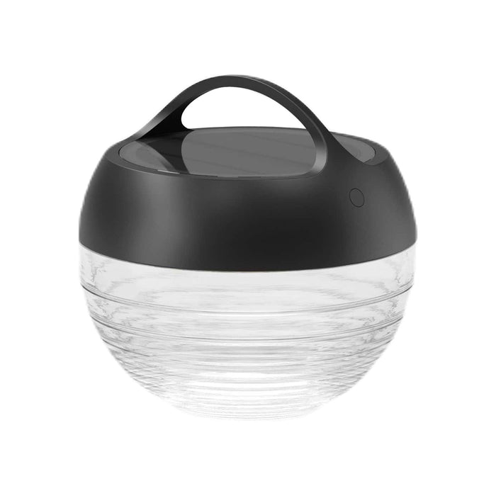 Aqu Outdoor LED Portable Table Lamp in Jet Black (Small).