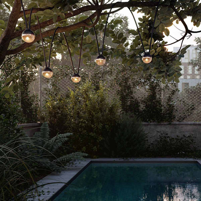 Cherry Bubbls Outdoor LED Solar Powered String Light in Outside Area.