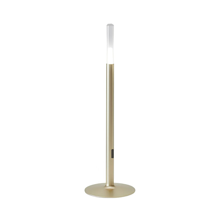 Glim Outdoor LED Portable Table Lamp in True Gold.