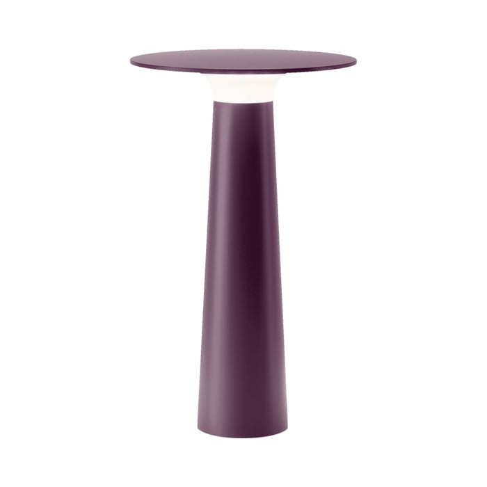 Lix Outdoor LED Portable Table Lamp in Aubergine.
