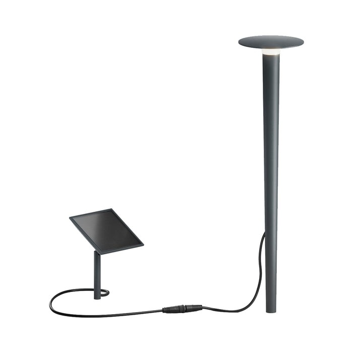 Lix Spike Outdoor LED Solar Bollard in Anthracite.