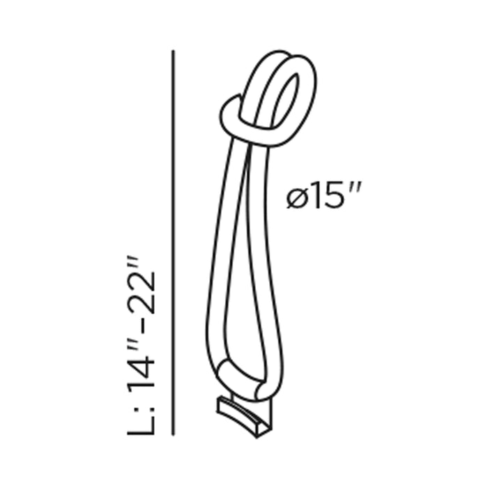 Qu Outdoor Rope Accessory - line drawing.