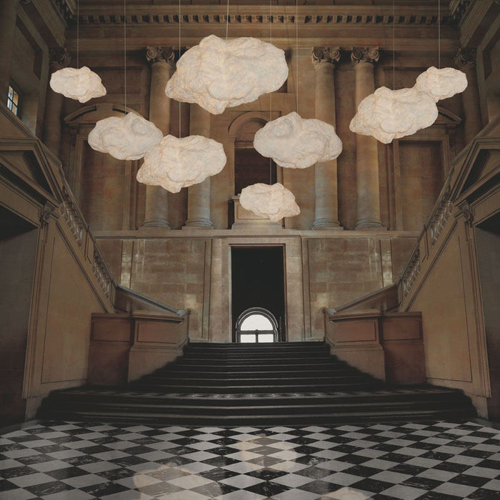 Cloud Pendant Light in lobby.