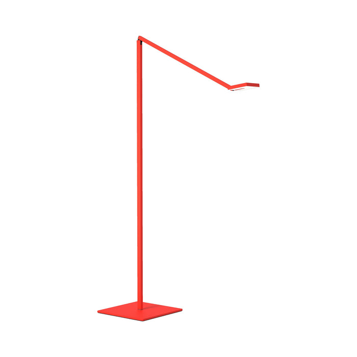Focaccia LED Floor Lamp in Matte Fire Red.