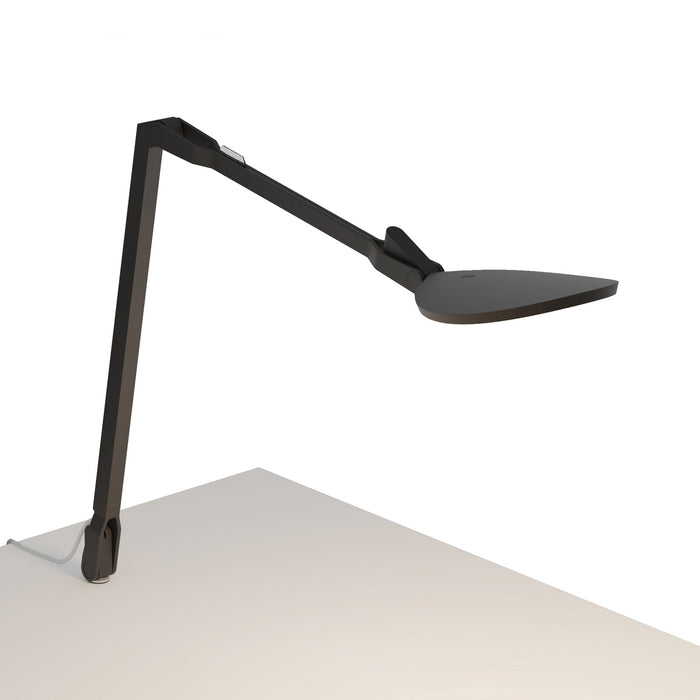 Splitty Reach LED Desk Lamp in Matte Black/Through Table Mount.