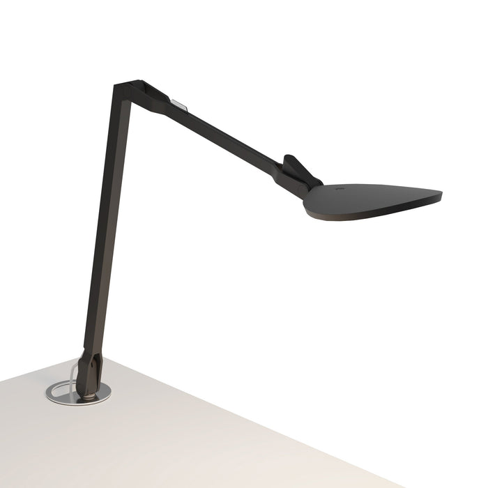 Splitty Reach LED Desk Lamp in Matte Black/Grommet Mount.