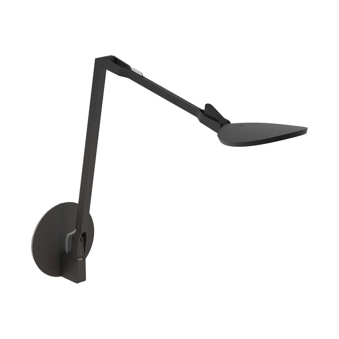 Splitty Reach LED Desk Lamp in Matte Black/Hardwired Wall Mount.