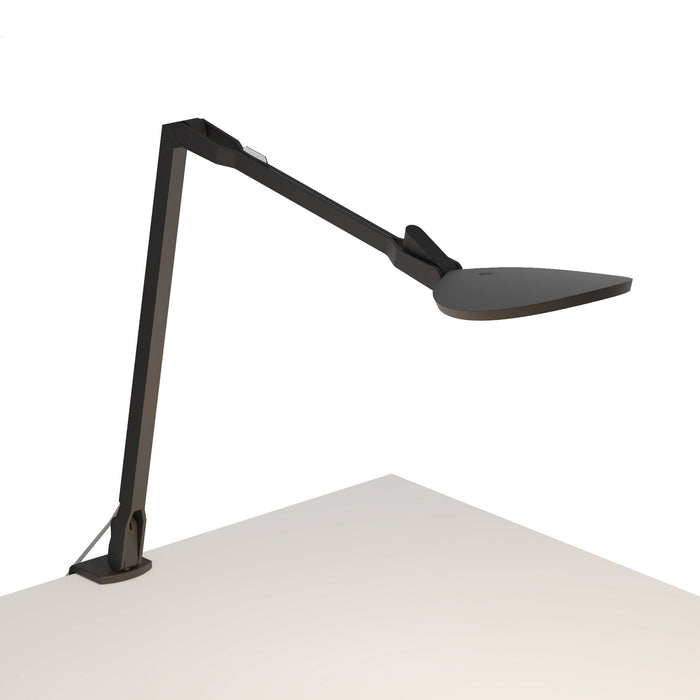 Splitty Reach Pro LED Desk Lamp in Matte Black/One-Piece Clamp.