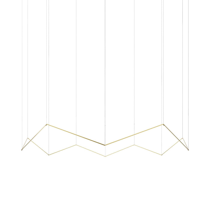 Z-Bar Crown LED Pendant Light in Gold (Large).