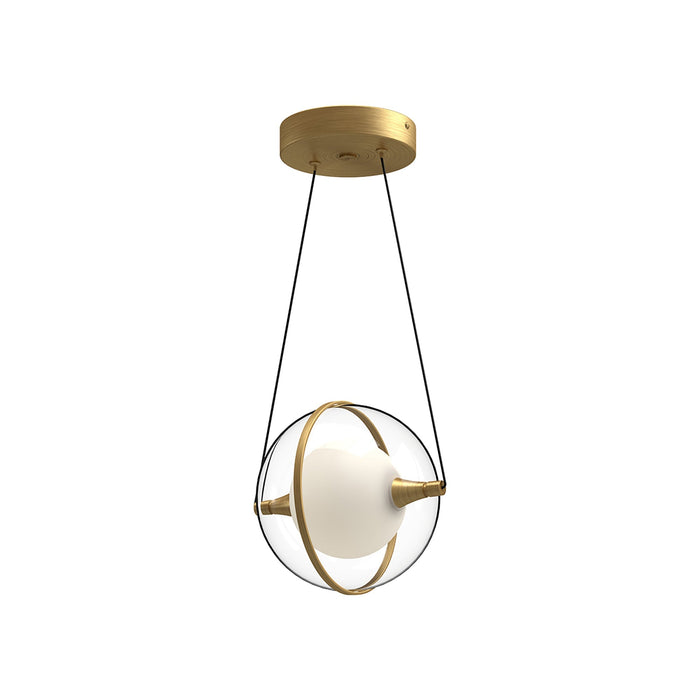 Aries LED Pendant Light in Brushed Gold (Small).