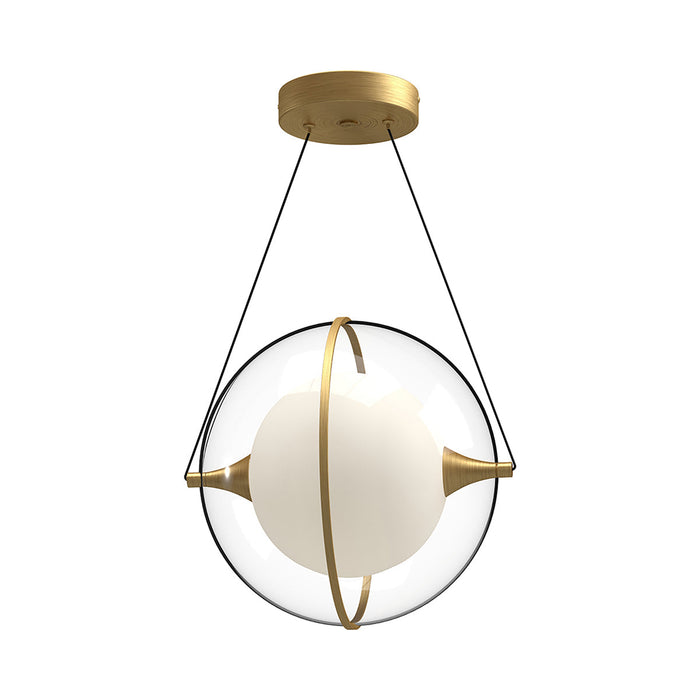 Aries LED Pendant Light in Brushed Gold (Medium).