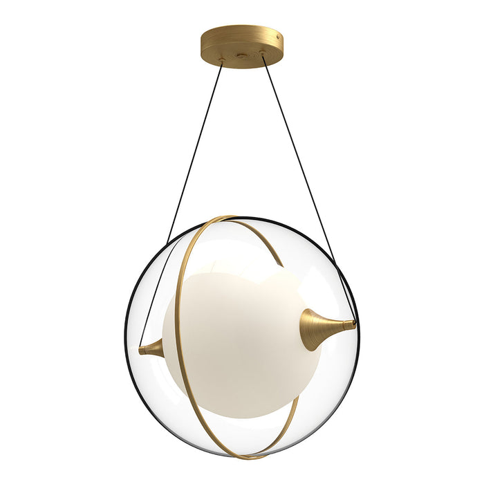 Aries LED Pendant Light in Brushed Gold (Large).