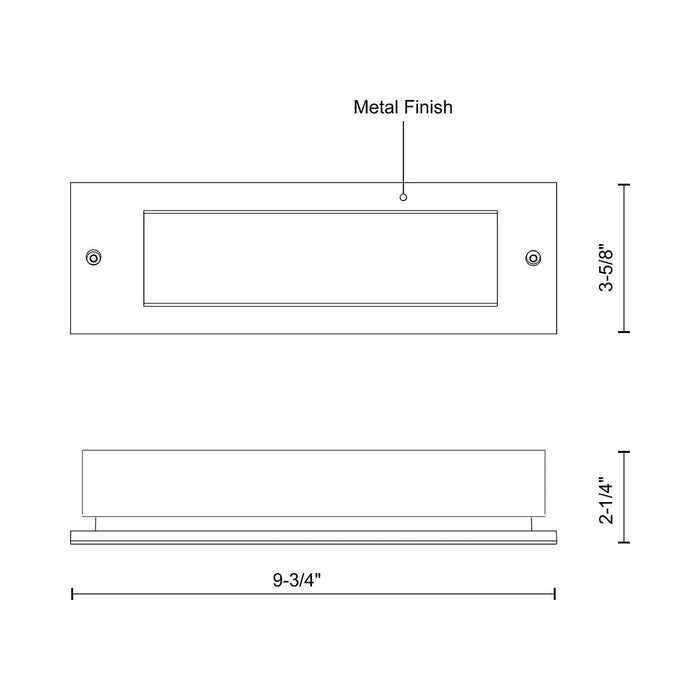 Bristol Outdoor LED Step Light - line drawing.