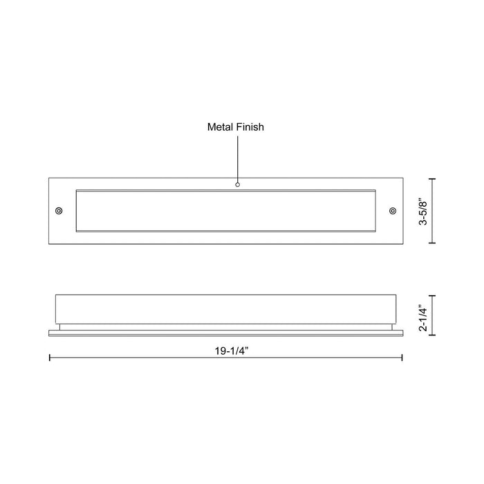 Bristol Outdoor LED Step Light - line drawing.