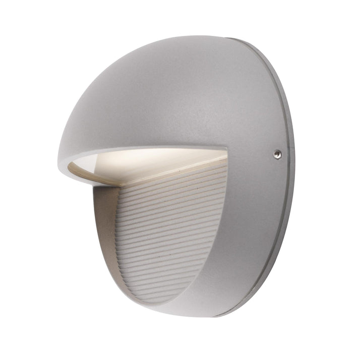 Byron Round Outdoor LED Wall Light in Grey.