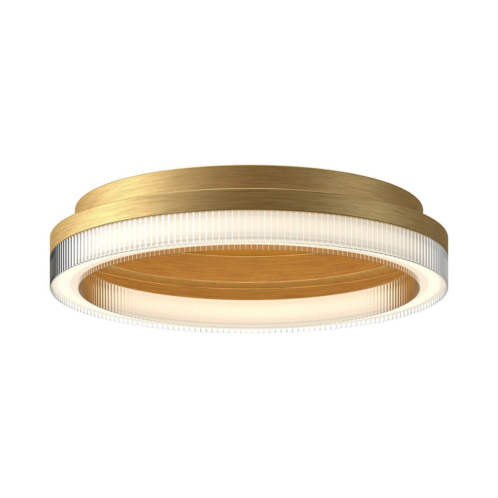 Calix LED Flush Mount Ceiling Light in Brushed Gold.
