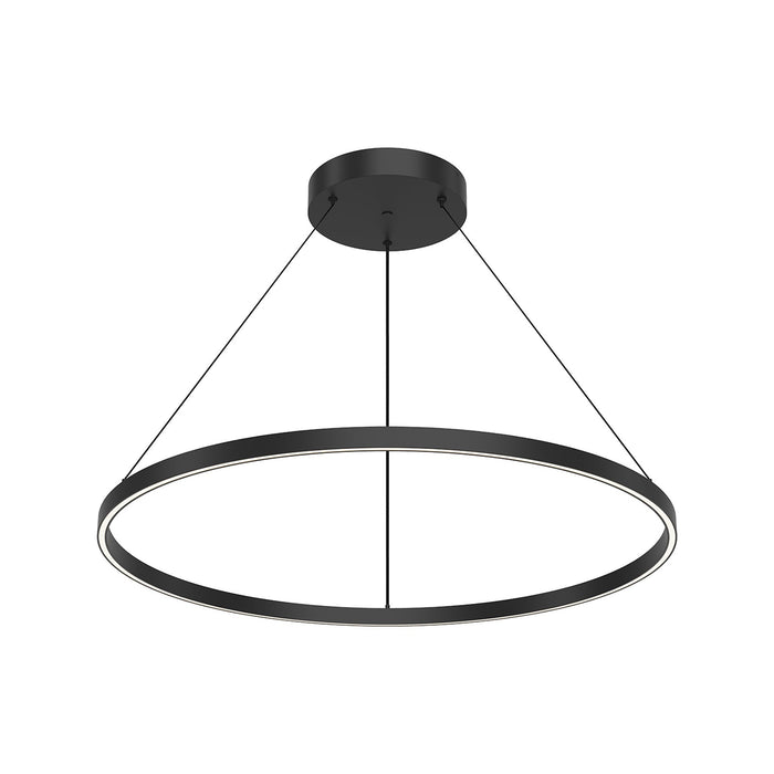Cerchio LED Pendant Light in Black (35.38-Inch).