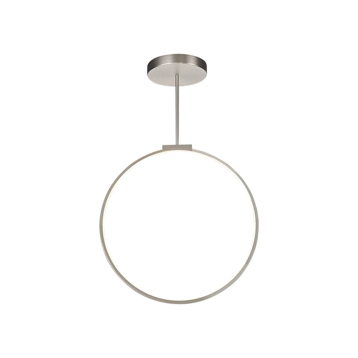 Cirque LED Pendant Light in Brushed Nickel (24-Inch).